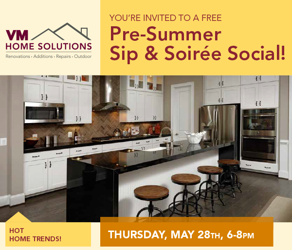 YOU’RE INVITED TO A FREE Pre-Summer Sip & Soirée Social! Thursday, May 28th, 6-8PM